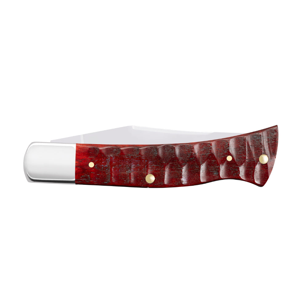 Case Axe Handle Old Red Bone Pocket Knife Closed, Back View