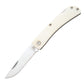 Bear and Son WSB37L Small Farmhand White Smooth Bone Lockback Knife with Clip at Swiss Knife Shop