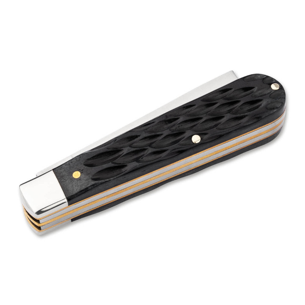 Boker TS 2.0 Jigged Black Bone Razor Jack Knife Closed