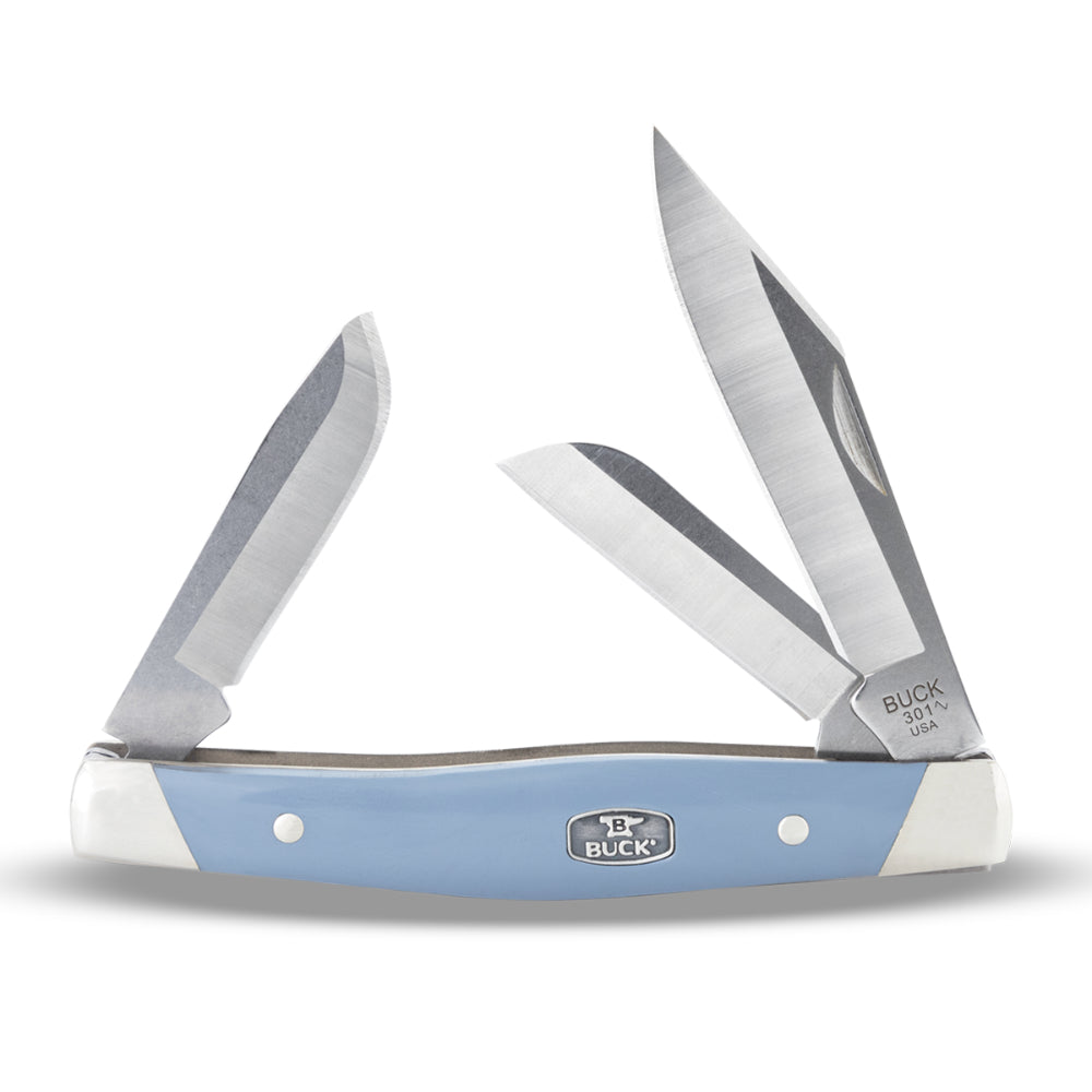 Buck 301 Stockman Folding Pocket Knife, Blue