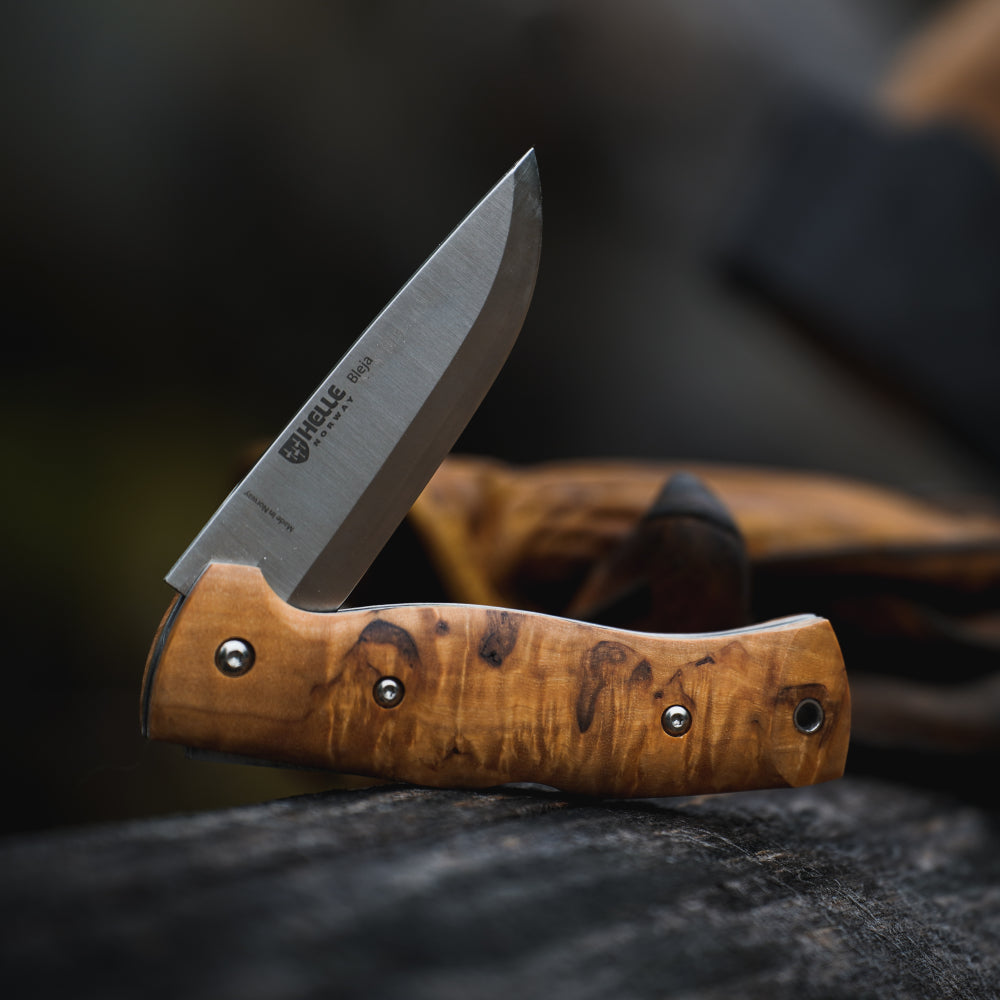 Helle Bleja Folding Outdoor Knife Partially Folded