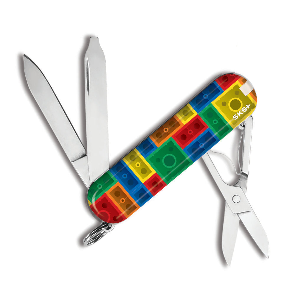 Victorinox Textured Building Bricks Classic SD Designer Swiss Army Knife Back View
