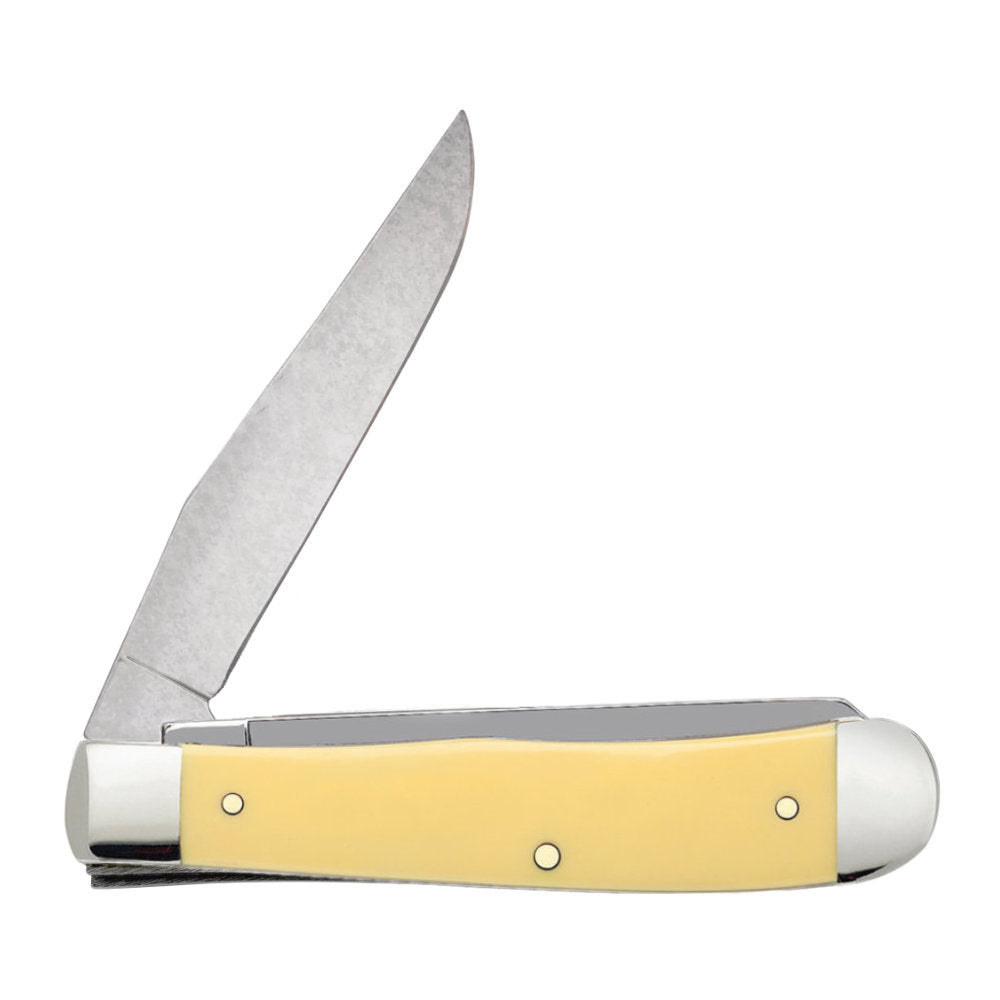 Case CS Trapper Smooth Yellow Synthetic Pocket Knife