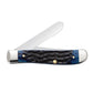 Case Eagle Scout Mini Trapper Jigged Navy Bone Pocket Knife with Gift Tin
