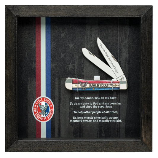 Case Eagle Scout Trapper Pocket Knife Shadow Box Gift Set at Swiss Knife Shop