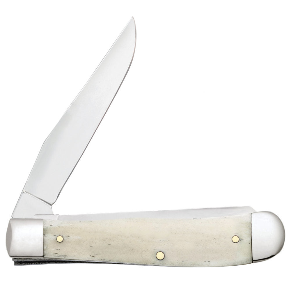 Case US Navy Trapper Natural Bone Pocket Knife