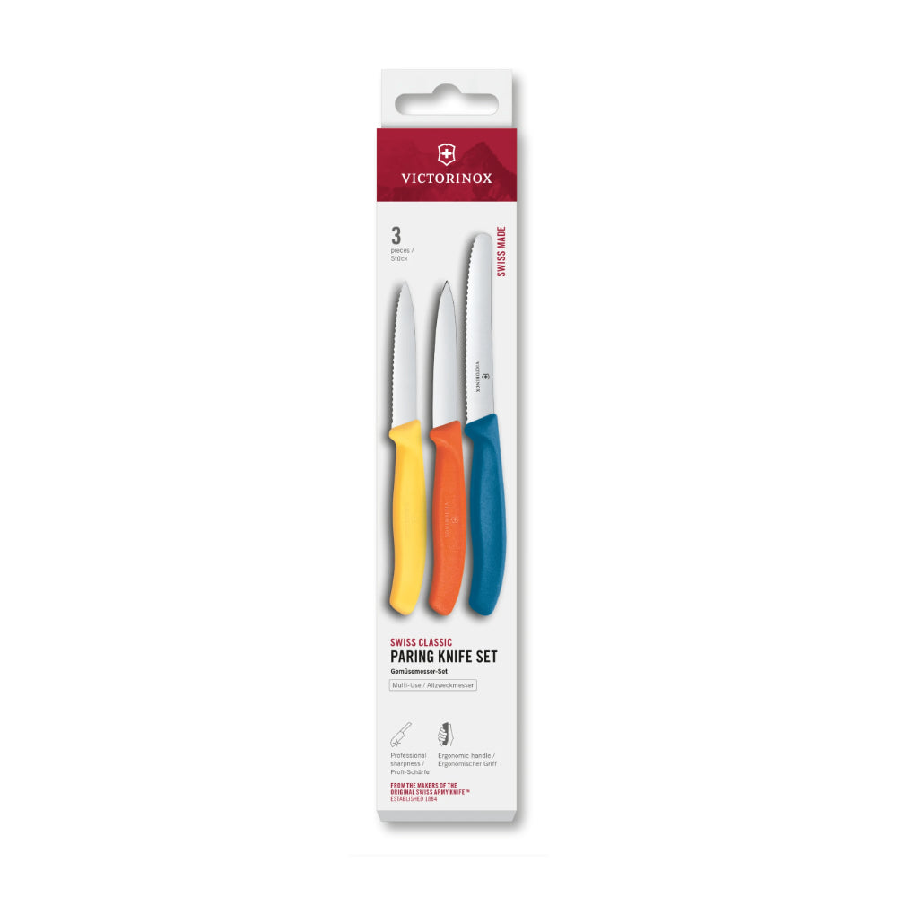 Swiss Classic 3-Piece Paring Knife Set by Victorinox in Package