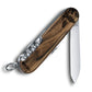 Victorinox Personalized Cardinal Huntsman Hardwood Walnut Designer Swiss Army Knife Back View