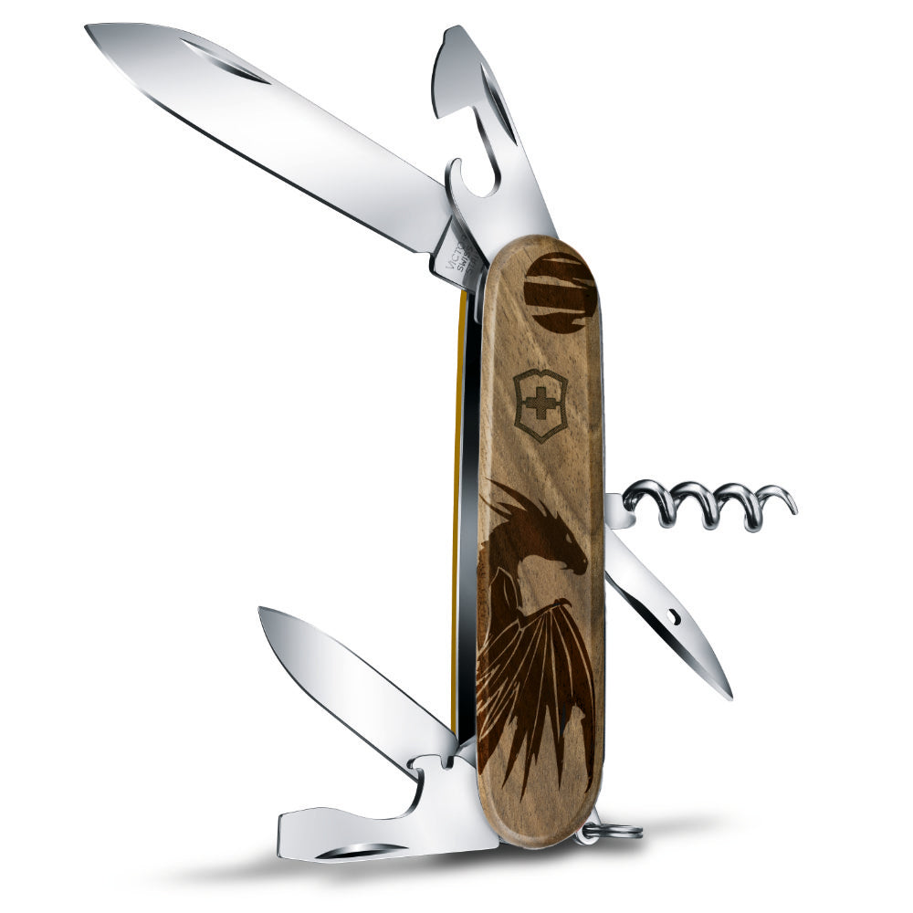 Victorinox Personalized Dragon Spartan Hardwood Walnut Designer
