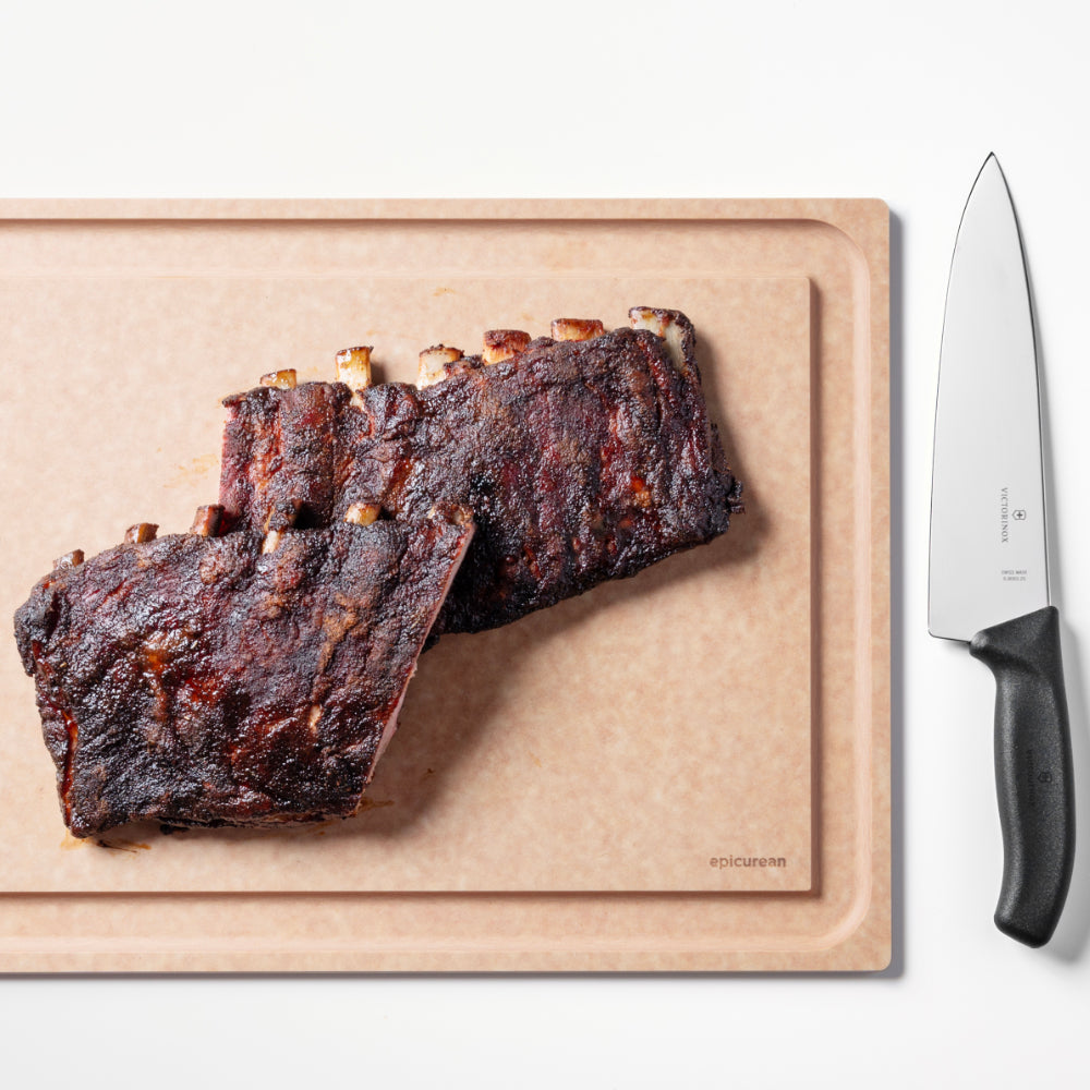 Epicurean BBQ Board 17.5" x 13" in Use with Ribs