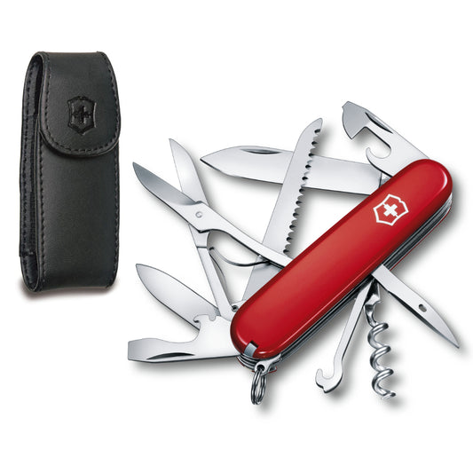 Victorinox Huntsman Swiss Army Knife and Leather Clip Pouch Set at Swiss Knife Shop