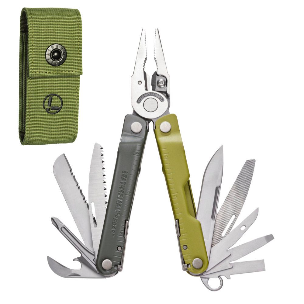 Leatherman Rebar Mossy Slate Multi-Tool with Nylon Sheath at Swiss Knife Shop