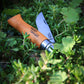 Opinel No.08 Traditional Carbon Steel Folding Knife with Beech Handle Partially Open