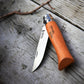 Opinel No.08 Traditional Carbon Steel Folding Knife with Beech Handle for Camping and Outdoor Adventures