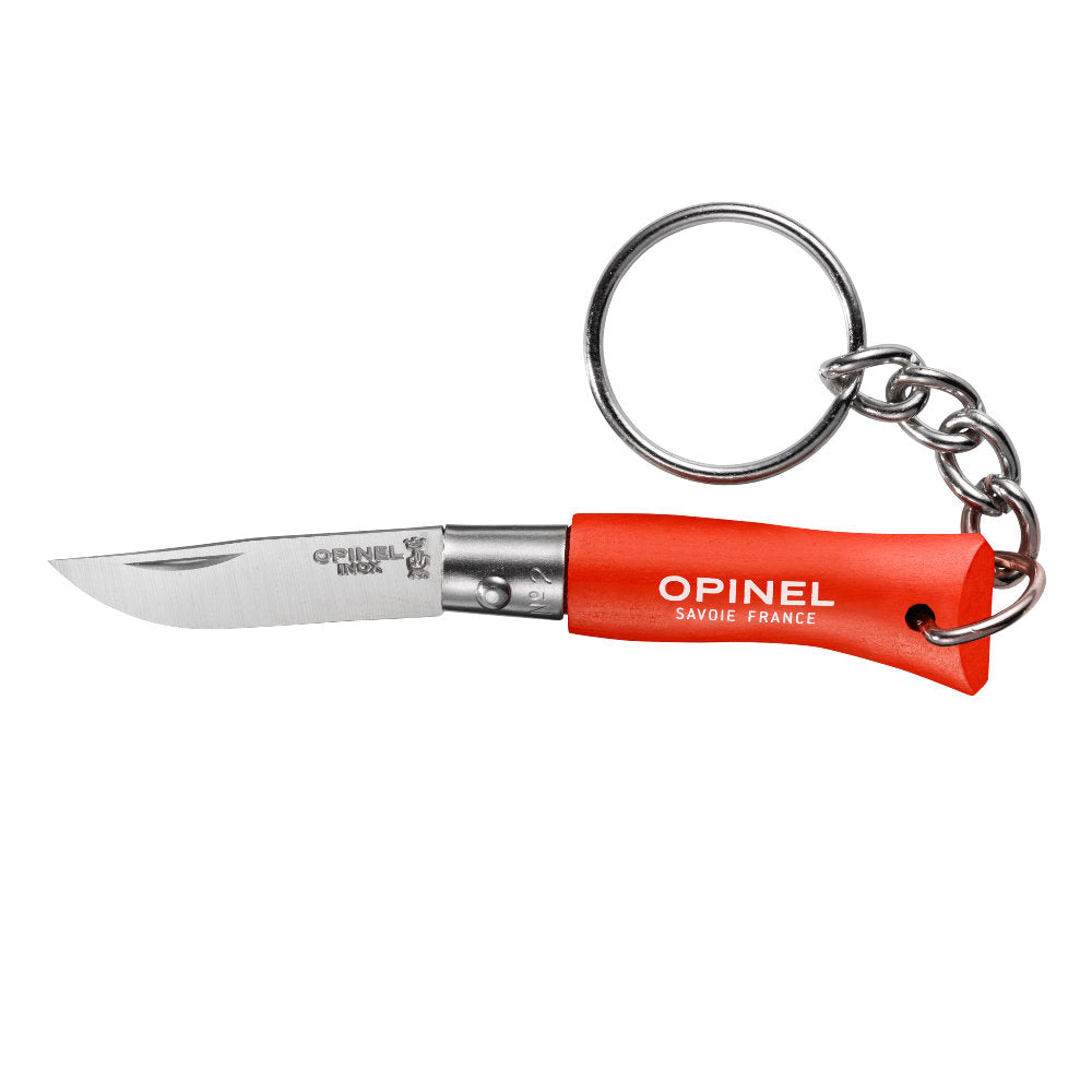 Opinel No.2 Colorama Stainless Steel Keychain Folding Knife Tomate Orange