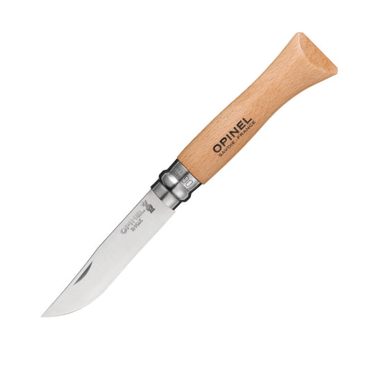 Opinel No.6 Traditional Stainless Steel Folding Knife with Beech Handle at Swiss Knife Shop