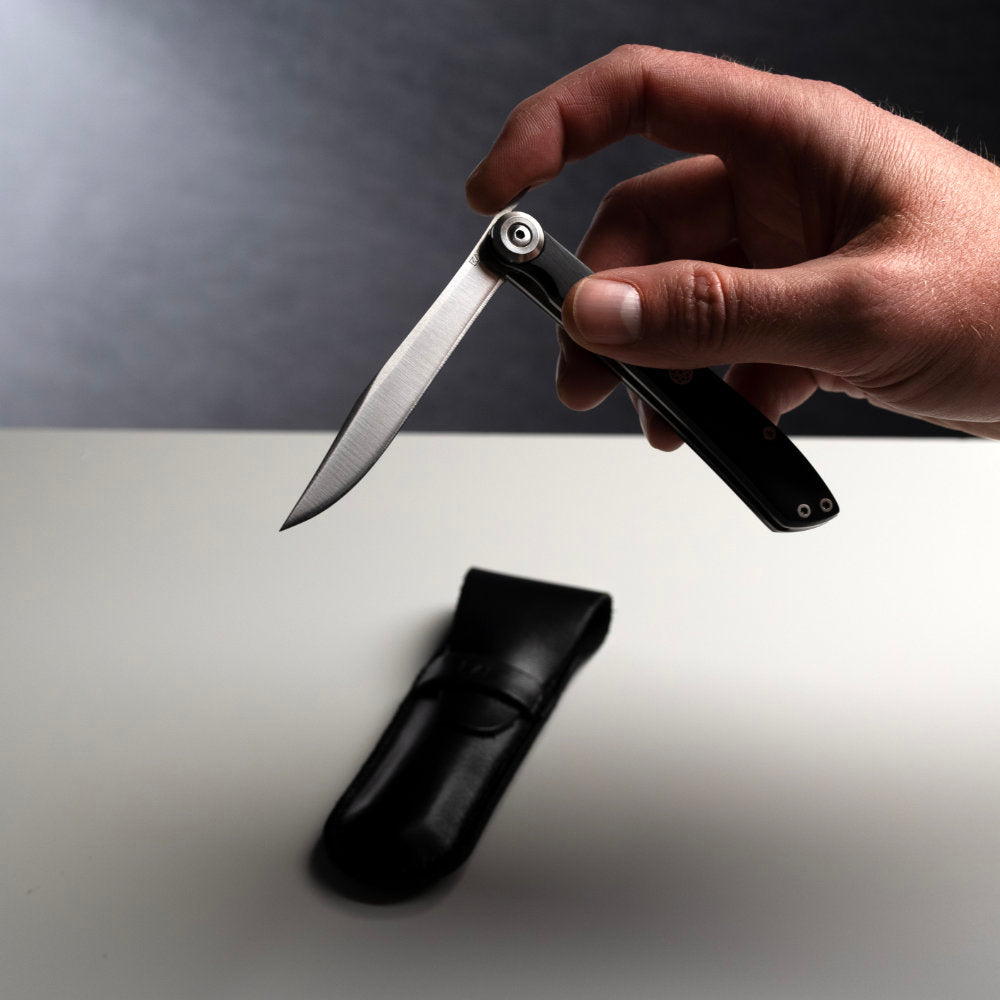 Kai Folding Personal Steak Knife with Leather Case