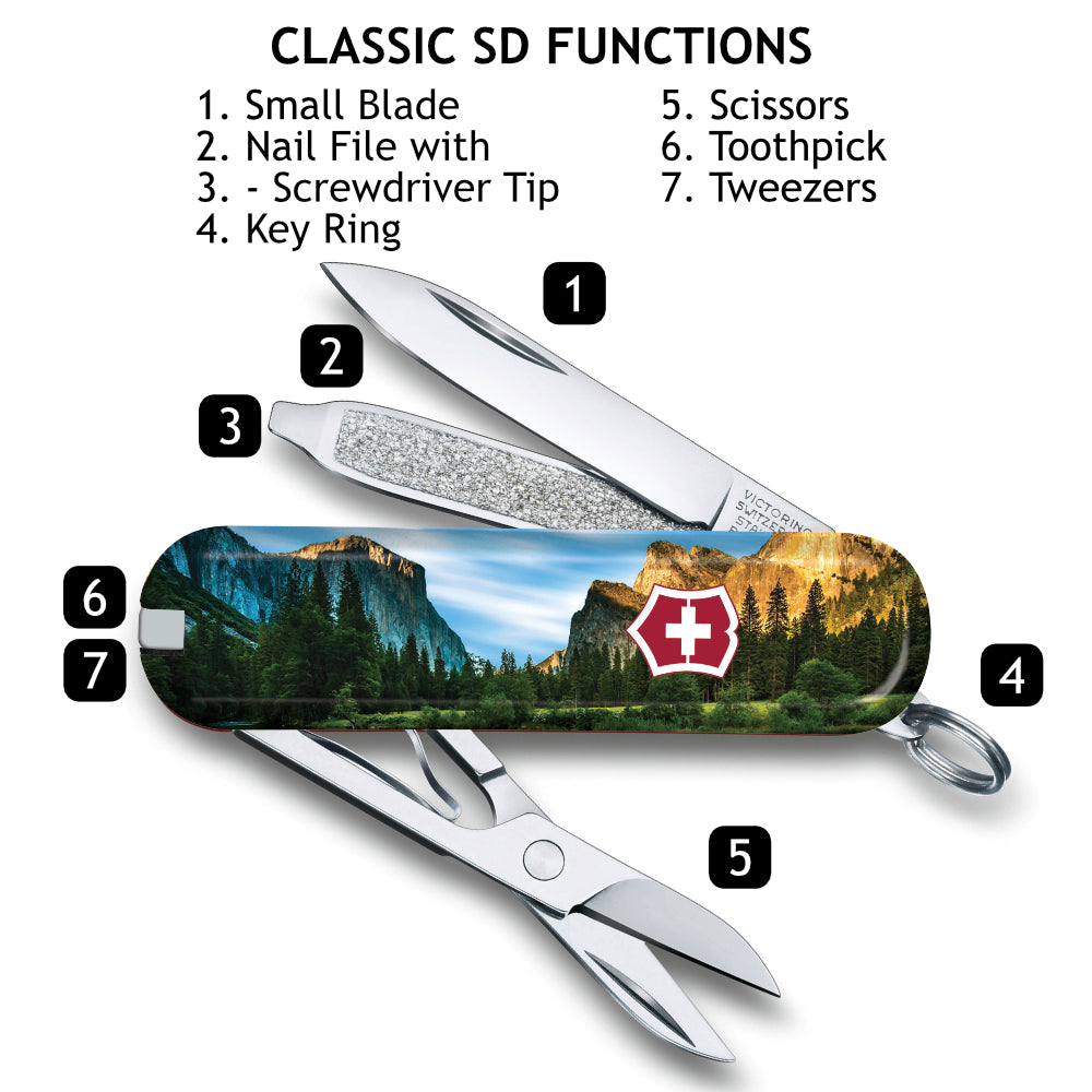 Victorinox Yosemite Classic SD Designer Swiss Army Knife Functions