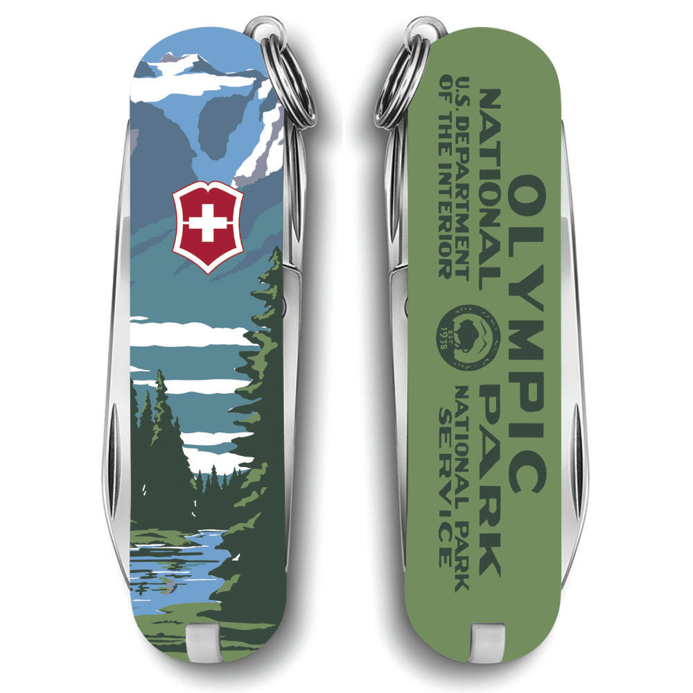 Victorinox Olympic National Park Poster Art Classic SD Swiss Army Knife Front and Back