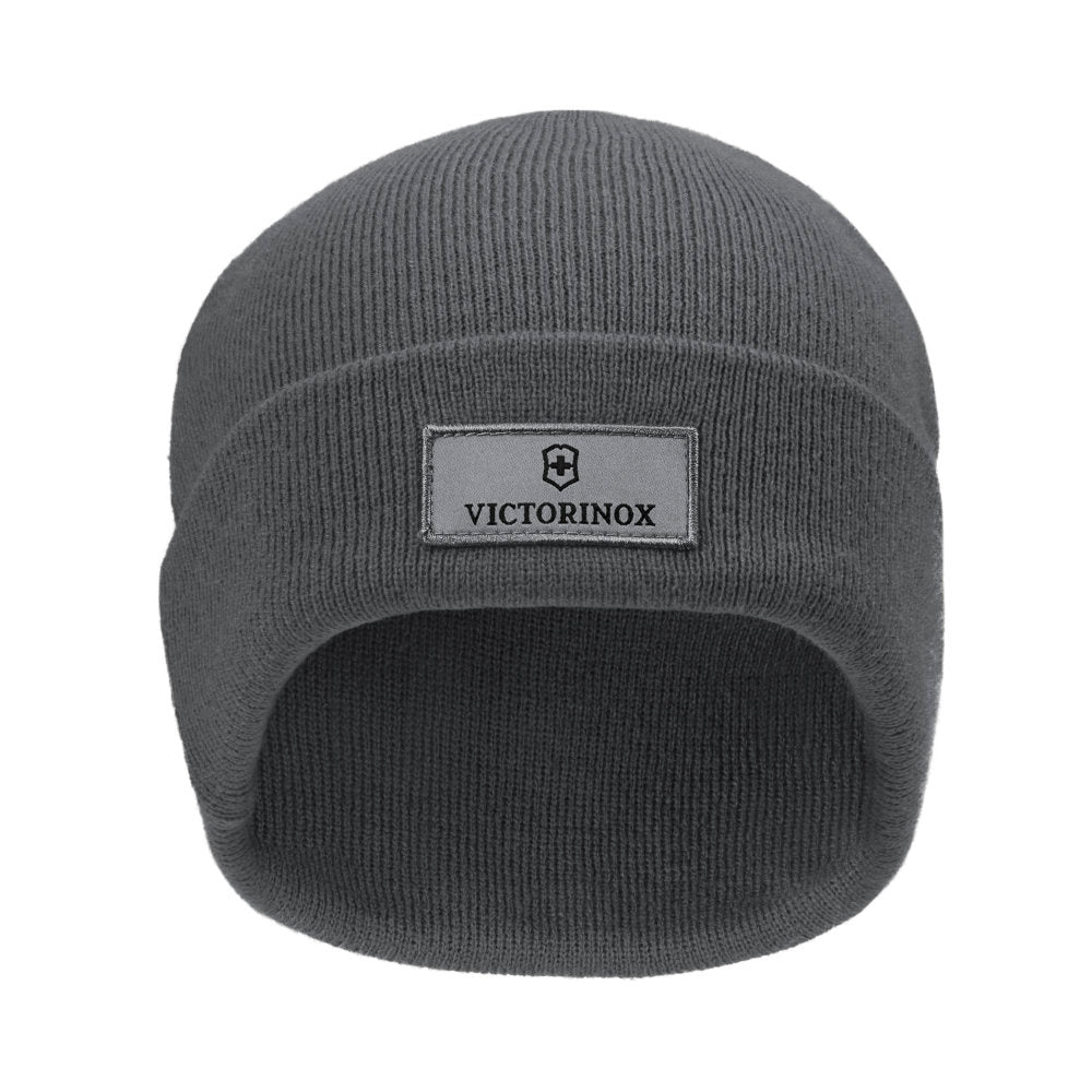 Victorinox Brand Collection Fan Knit Beanie Gray