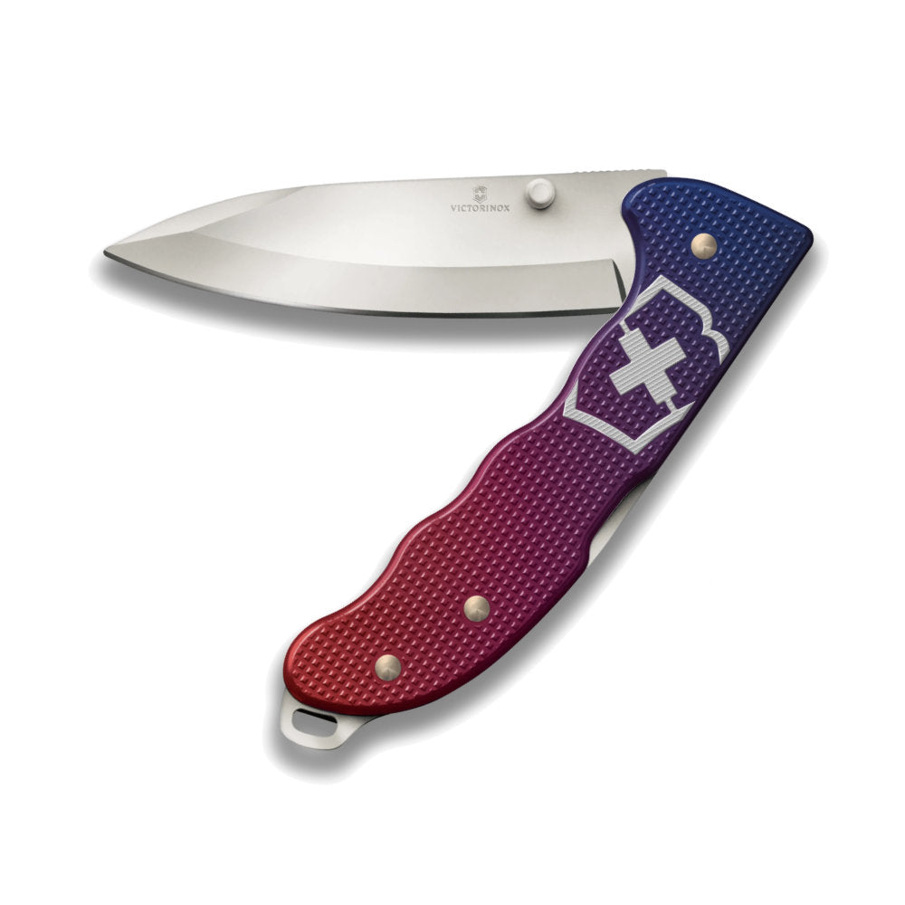 Victorinox Blue and Red Evoke Alox Lockblade Swiss Army Knife with Clip