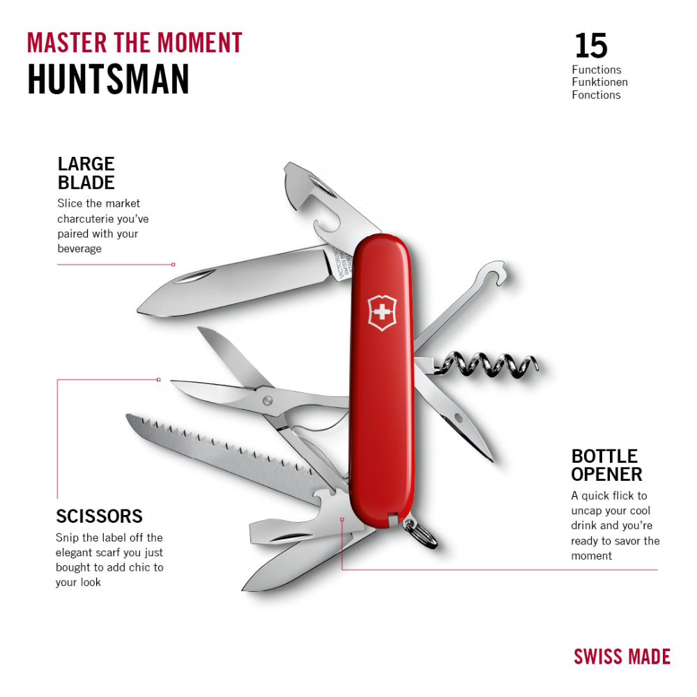 Victorinox Huntsman Swiss Army Knife Functions Highlights