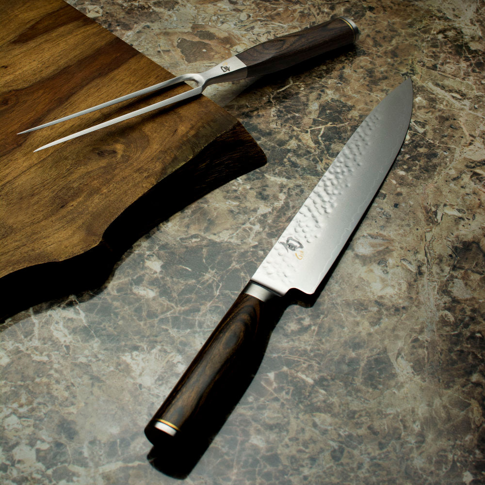 Shun Premier 2-Piece Carving Set in Use