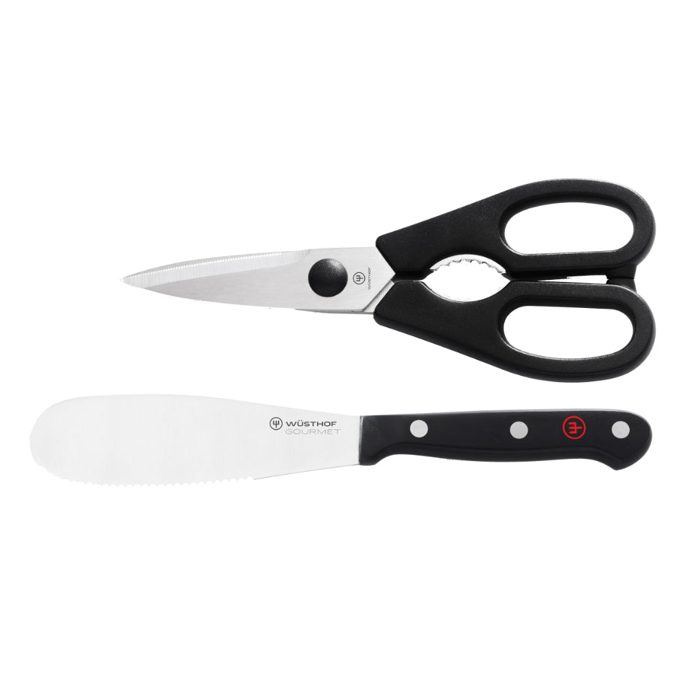 Wusthof Gourmet Serrated Spreader and Shears Set at Swiss Knife Shop