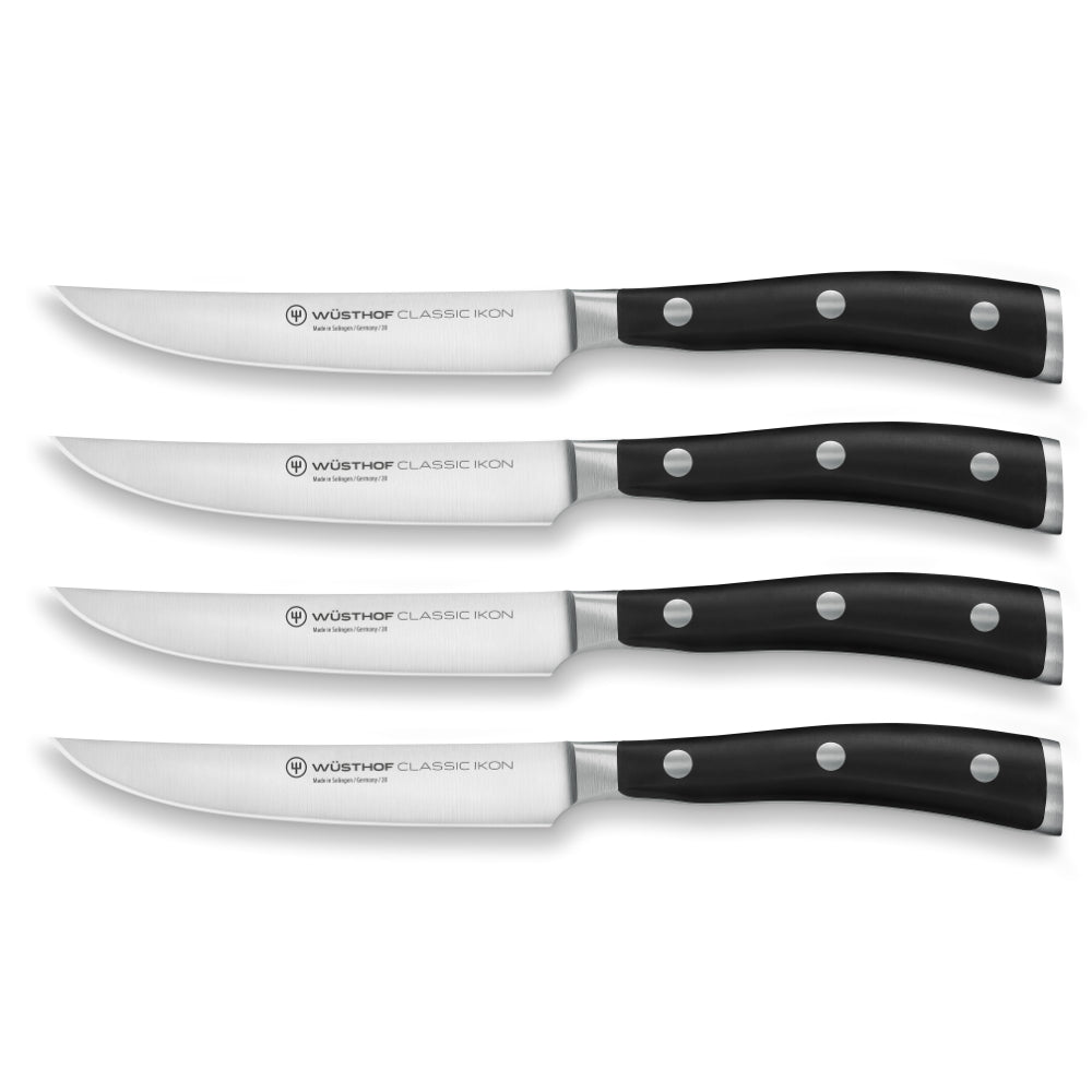 Steak Knives,4 Pieces Steak Knife Set With Sharp Serrated Blade