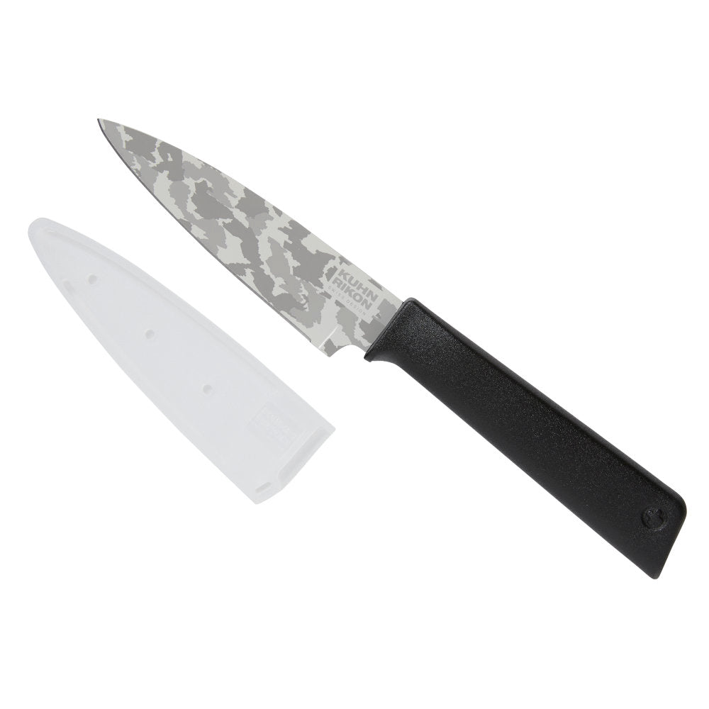 Kuhn Rikon Colori+ Black Camo 4" Paring Knife