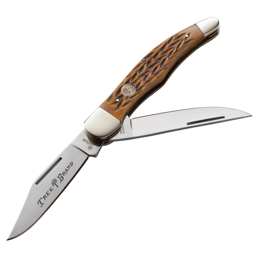 Boker TS 2.0 Jigged Brown Bone Hunter Folding Knife