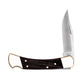 Buck 110 Folding Hunter Knife with Ebony Handle Half Open