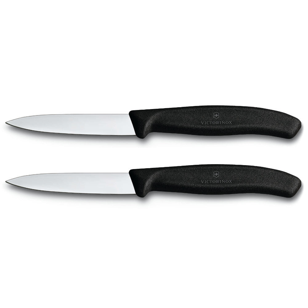 Victorinox Classic 2-Piece 3.25" Paring Knife Set Black Handles