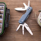 Leatherman FREE T4 Multi-tool Navy Fanned with Fly Fishing Gear