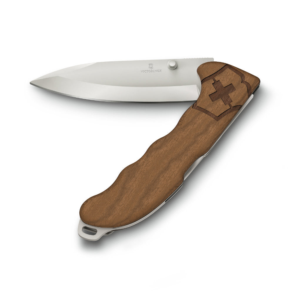 Victorinox Swiss Walnut Hunter Pro Lockblade Swiss Army Knife with Pouch at Swiss Knife Shop
