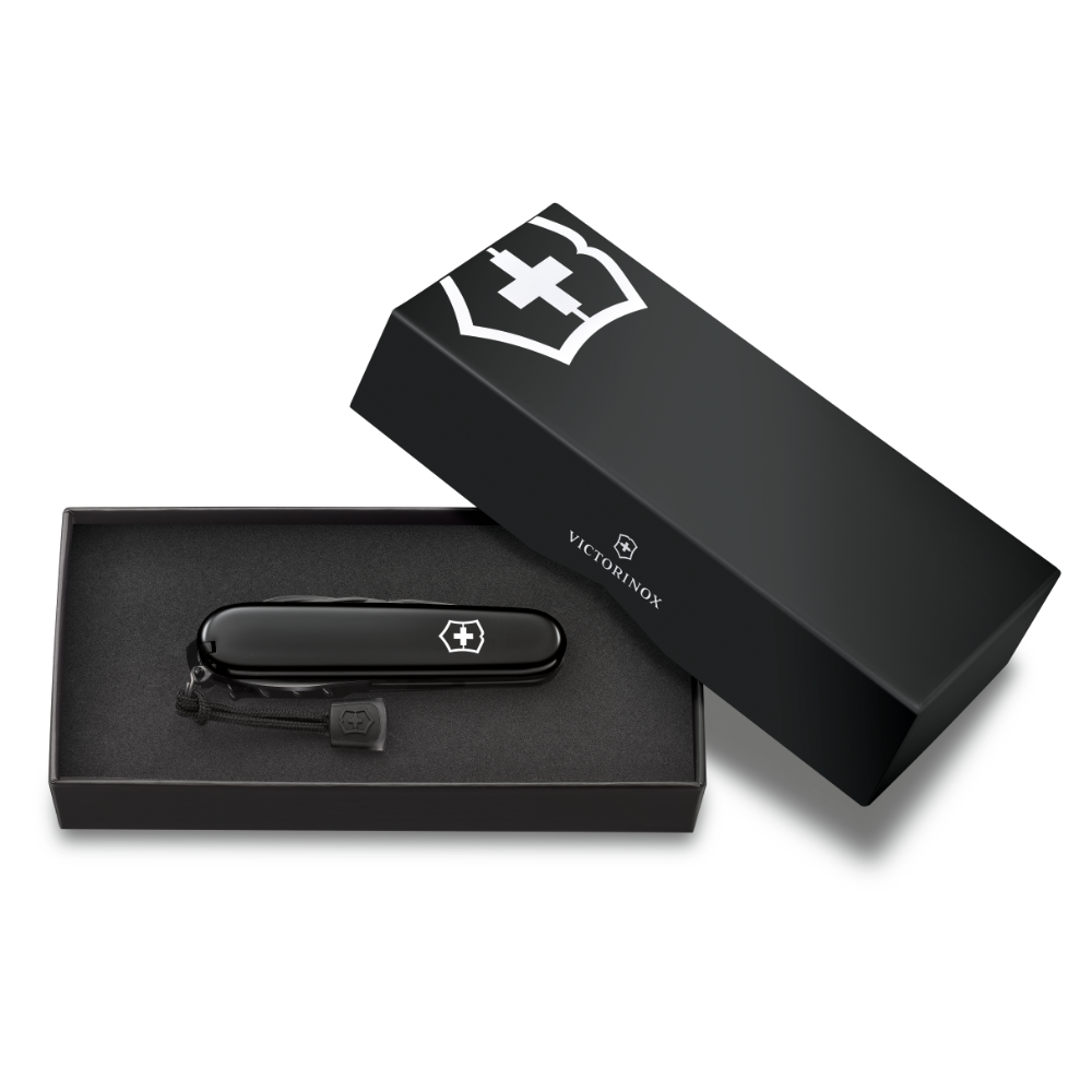 Onyx Black Spartan Swiss Army Knife in Black Presentation Box