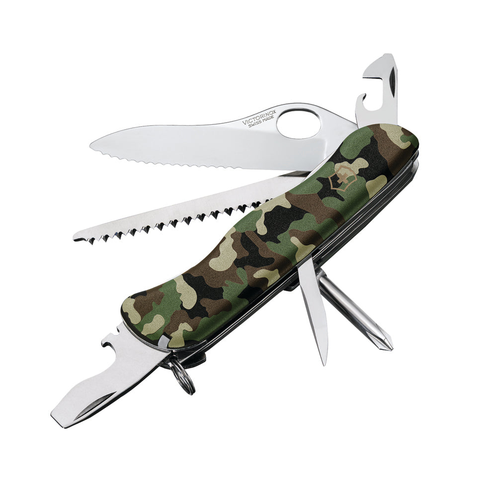 One-Hand Trailfinder Camouflage Swiss Army Knife by Victorinox at Swiss Knife Shop