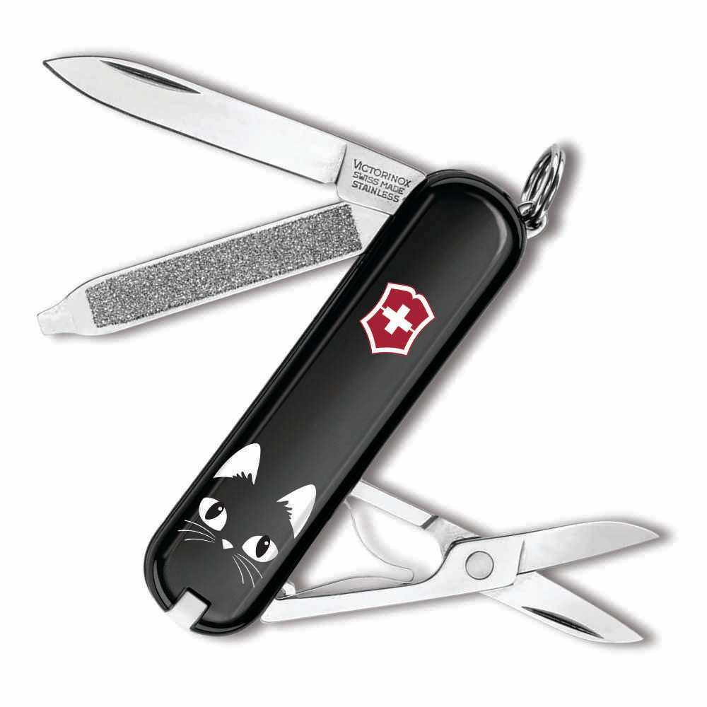 Victorinox Black Cat Classic SD Designer Swiss Army Knife at Swiss