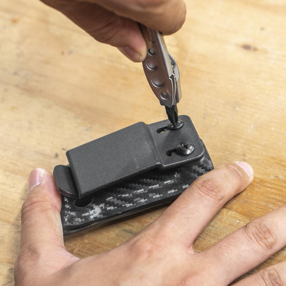 Clip and Carry Kydex Sheath for the Leatherman Skeletool's Adjustable Belt Clip