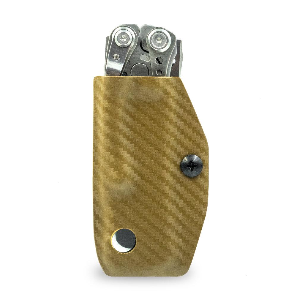Clip and Carry Kydex Sheath for the Leatherman Skeletool in Carbon Tan