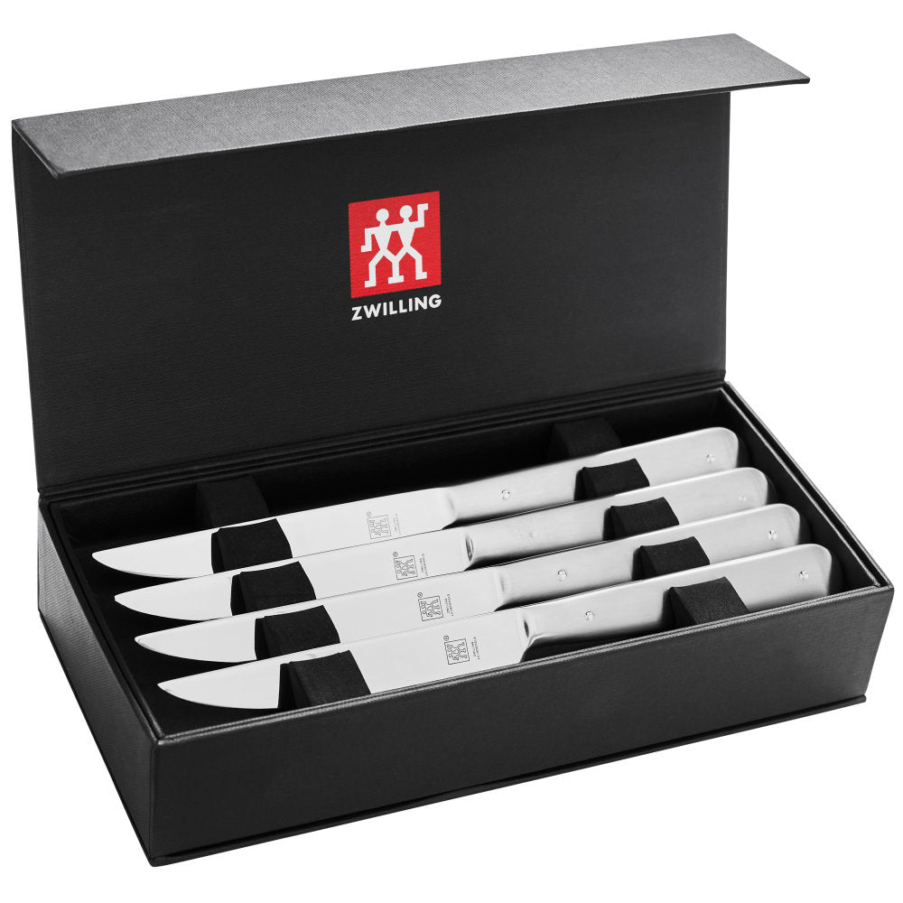Zwilling JA Henckels Twin Gourmet 8-Piece Steak Knife Set with Box, Black