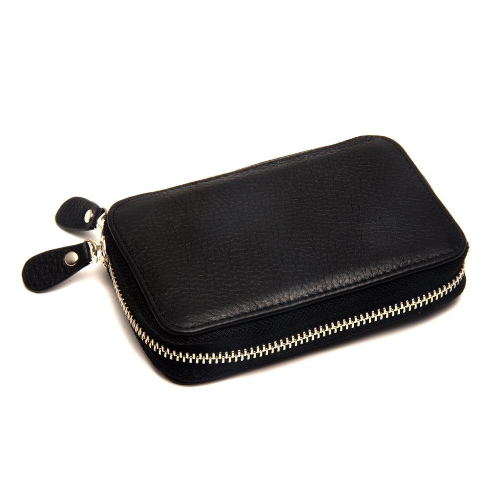 Pure Badger Universal Black Pebble Leather Double Edge Safety Razor Case