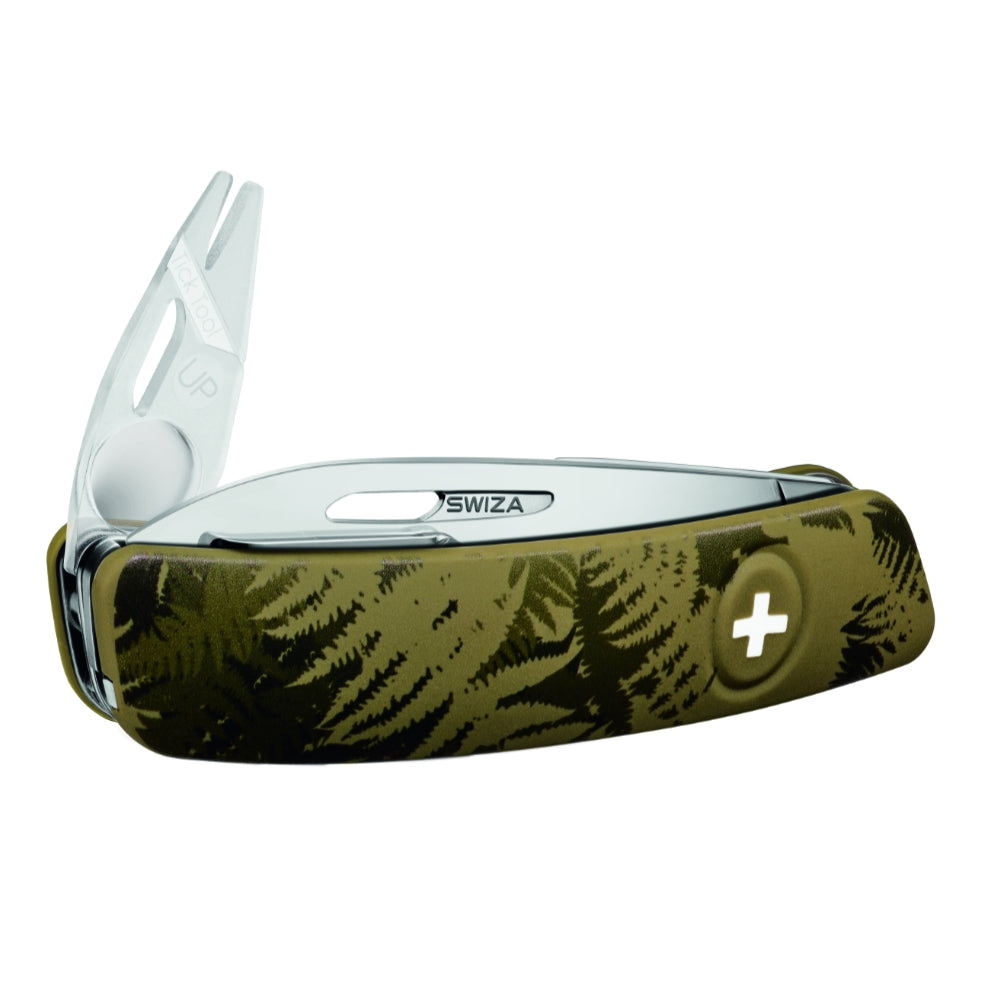 Swiza TT03 Swiss Tick Tool Pocket Knife, Olive Fern Camouflage