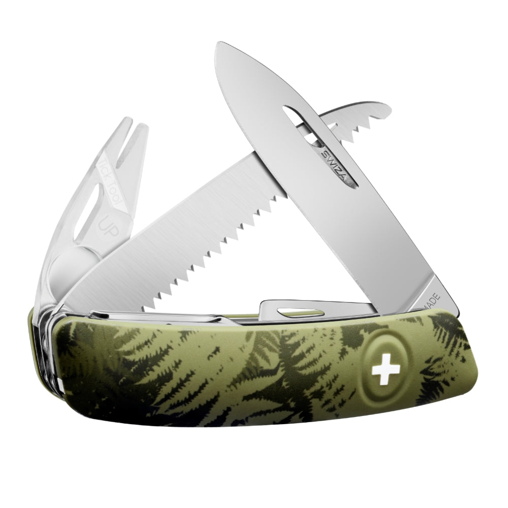 Swiza TT05 Swiss Tick Tool Pocket Knife, Olive Fern Camouflage