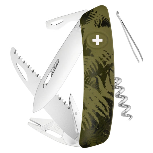 Swiza TT05 Swiss Tick Tool Pocket Knife, Olive Fern Camouflage