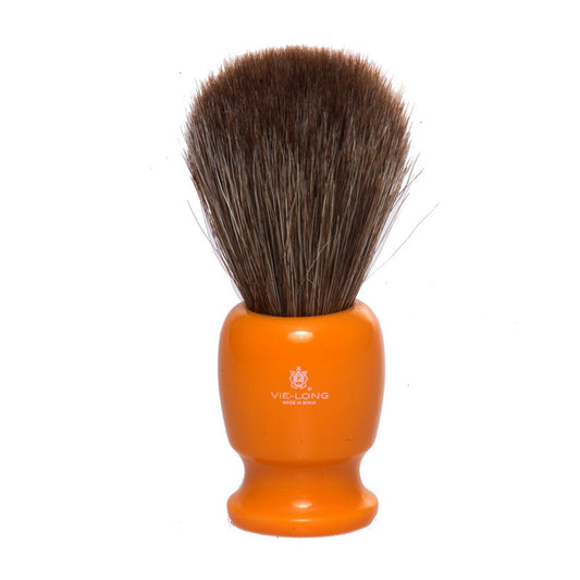 Vie-Long Brown Horse Hair Shaving Brush - Acrylic Butterscotch Handle