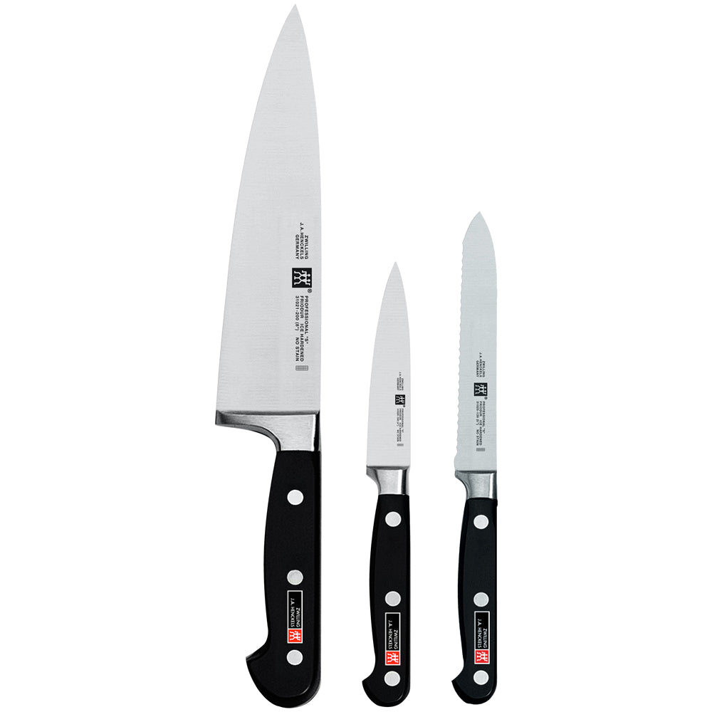 Set 3 Coltelli Zwilling Twin Point – 420x180x30 Mm, Acciaio Inox, Manico Ergonomico, Per Cucina Professionale