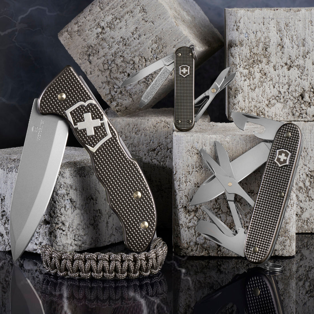 NEW! The 2022 Thunder Gray Alox Collection of Swiss Army Knives