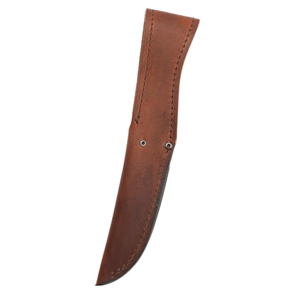 Case Two-Knife Hunter Fixed Blade Knife Set Genuine Leather Sheath Back View