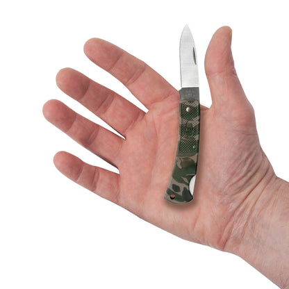 Case Caliber Camouflage Synthetic Lockblade Pocket Knife in Hand